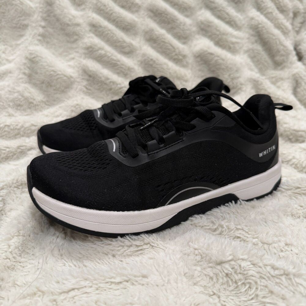 WHITIN Black Minimalist Running Walking Athletic Sneakers